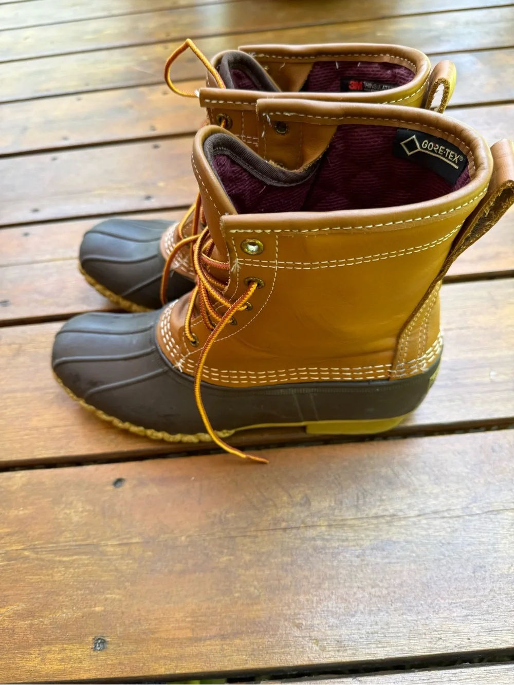 L.L. Bean Brown Two-Tone Duck Boots